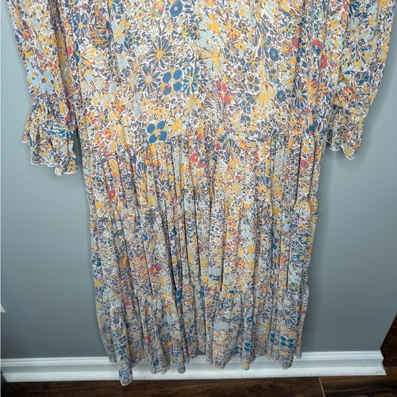 NWT Free People Feeling Groovy Maxi Dress - Ivory Combo - Picture 5 of 14
